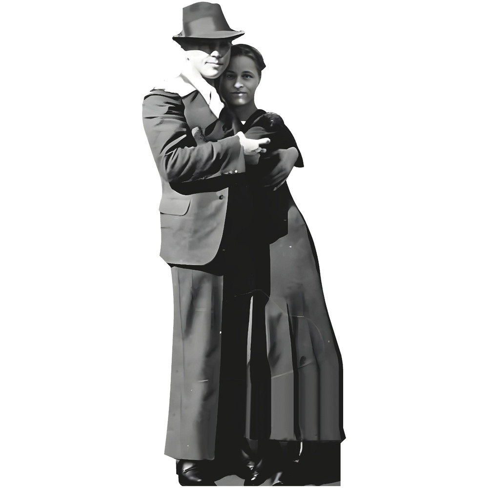 H19942 Clyde Barrow Bonnie Parker Texas 1933 Cardboard Cutout Standee Standup