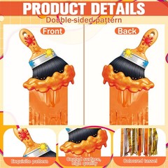 8 Pcs Art Paint Party Decoration Back to Paint Brush Hanging Decorations with…
