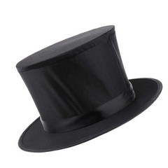 Black Top Hat Magician Collapsible Hat for Kids Teen Boys Adults Birthday Party