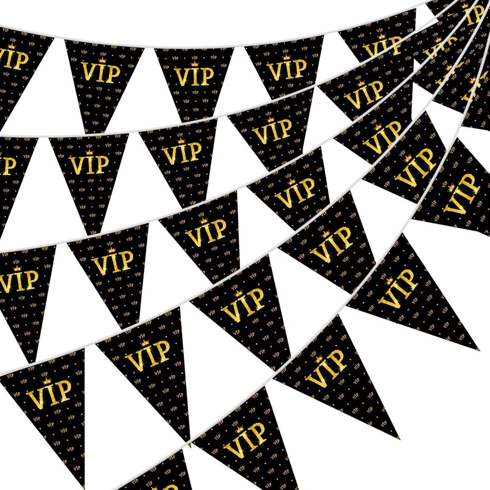 Faccito 5 Pieces 49 ft VIP Pennant Banners Movie Night as pictures show