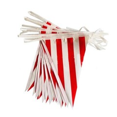 10/30M Carnival Theme Party Decorations Red And White Striped Pennant for ban