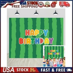 7x5ft Cartoon Watermelon Themed Birthday Party Backdrop Decorations Supplies S-1