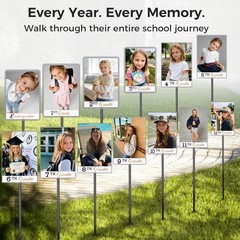 2026 Graduation Decorations– K–12 Photo Display Yard Signs with Stakes, Schoo.