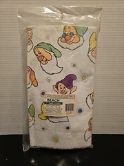 Vintage Snow White Seven Dwarfs Cloth Tablecloth By Beach