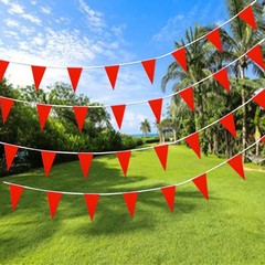 100 Feet Red Blank Pennant Banners Flags String Hanging DIY Triangle Bunting Fla