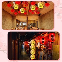 Oriental Paper Lanterns Collection with LED Lights