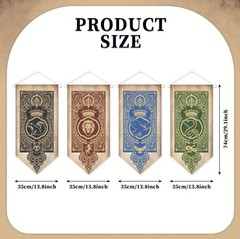 4Pcs Wizard Party Decorations Magical Wizard Party Poster Vintage Castle