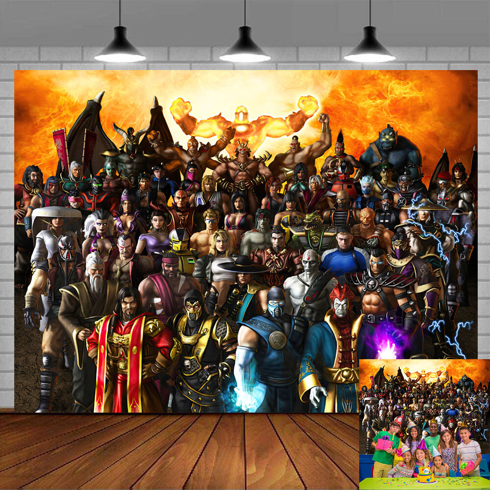 Mortal Kombat Party Decorations Party Supplies Backdrop Banner Poster 7x5ft