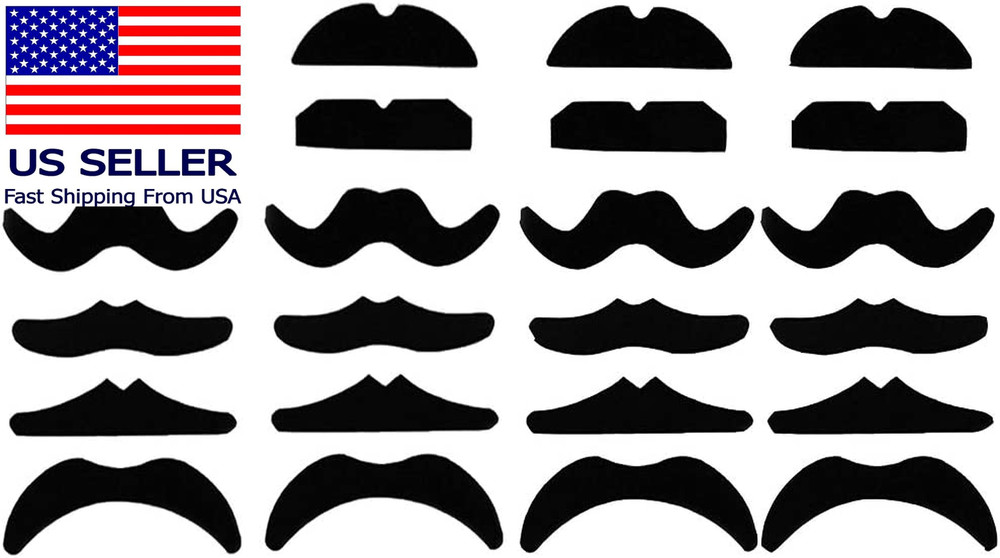 24 PCS Fake Mustaches,Mustache Party,Mustache for Masquerade Party and Performan