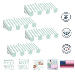 Classic Striped Carnival Awning Set – 4 Pcs for Fun Themed Events & Classrooms