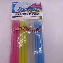 Cool Change Color Changing Straws 12 Count Reusable