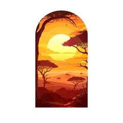 Lion King Arch Backdrop Cover Boys Birthday Party Photo Background Banner Prop