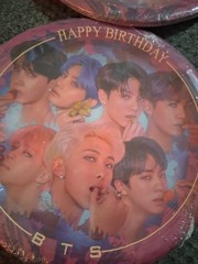 Kpop BTS Birthday Party Kit Supplies Table Covers Plates Cups Hats Straws +