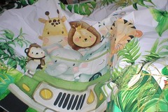 BABY SHOWER / BIRTHDAY BANNER 8′ X 8′ BABY JUNGLE ANIMALS WALL DECOR SOLD AS IS