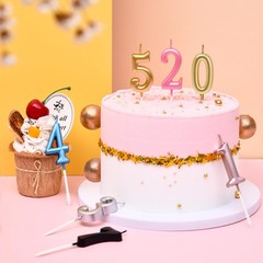 PHD CAKE 10-Pieces Black Numeral Birthday Candles, Cake Candles