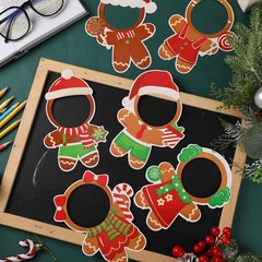 Christmas Gingerbread Man Paper Cutouts Photo Crafts Glue Points 50 PCS