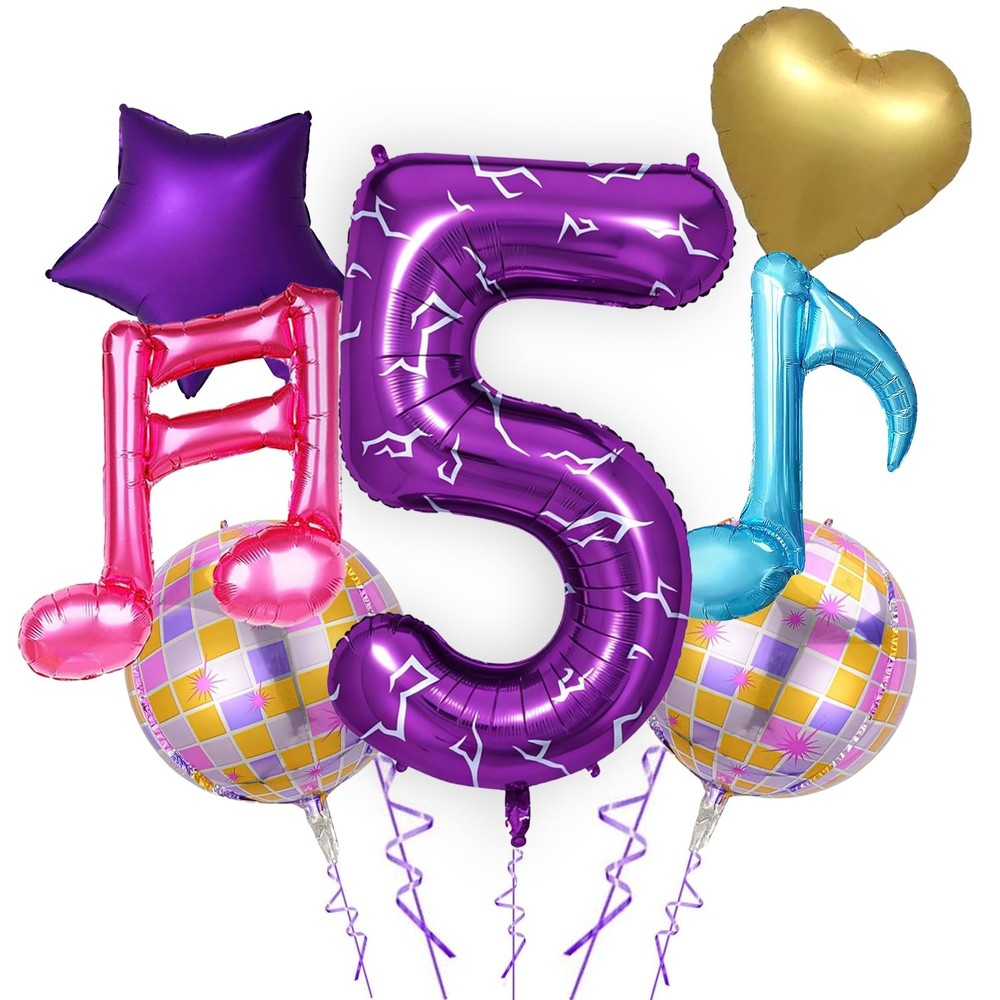 Kpop Decoration Set, 40 Inch Demon Mark Number 5 Balloon for Kpop Music Party…