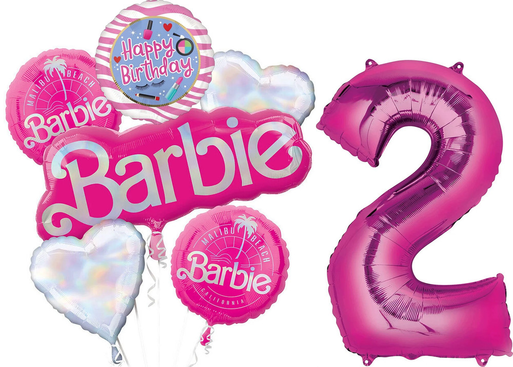 Barbie California Dreaming 2Nd Birthday Party Supplies Balloon Bouquet Decoratio