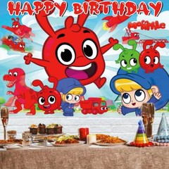 Morphle TV Kid Birthday Party Decoration Backdrop Banner Baby Shower Vinyl 7x5ft