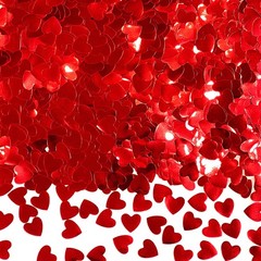 60g Red Heart Table Confetti Foil Metallic Shaped Valentines Day Glitter Decor