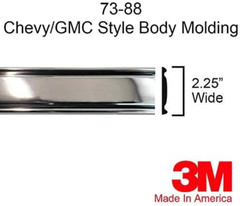 1973-1987 Chevy GMC Chrome Side Body Trim Molding C10, C20, C30, K10, K20, K30,