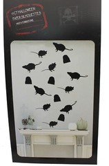 15 ct. Paper Silhouettes Cut Outs, Rats, Spiders, Bats, Halloween Haunted Decor