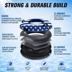 River Tube, 48» Heavy Duty River Float Tube with Commercial Inner Tube, Prem…