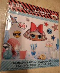 LOL SURPRISE WALL DECORATING Decor Craft Kit Stickers Birthday Party Lot Of 4