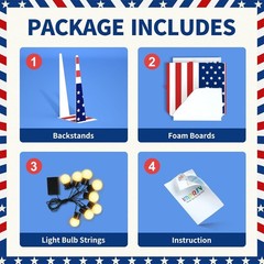 Independence Day Centerpieces, USA Marquee Letters