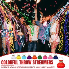 Wettarn 100 Pcs Throw Streamers Confetti Romantic Hand No Mess Streamer