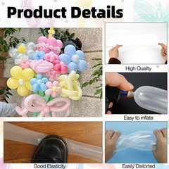 260 Balloons, 100 PCS Clear Long Balloons, Twisting Animal Balloon Clear Long…