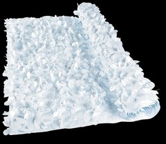 Shiny White Petals Parade Float Backdrop 15-Ftx3-Ft Sheet Roll Party Decor #281