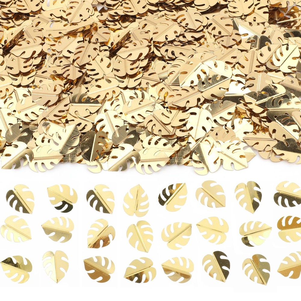 30g Gold Palm Leave Confetti Table Decoration Foil Leaves Hawaiian Aloha Luau