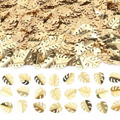 30g Gold Palm Leave Confetti Table Decoration Foil Leaves Hawaiian Aloha Luau