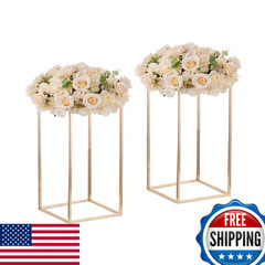 Inweder Gold Stand Wedding Centerpieces For Tables – 23.6In Tall Vases For