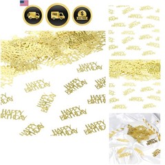 Gold Birthday Confetti Party Decorations 100PC Table Scatter Celebration Supp…