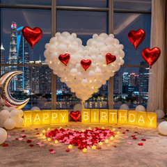 Happy Birthday Decorations for Women Men, Light up Letters Luminary Bags with 30