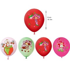 Strawberry Shortcake Themed Birthday Party Decoration Banner Balloon Cake Topper