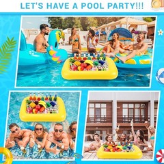 Rectangular Inflatable Serving Bar Floating Drink Holder for Pool Inflatable …
