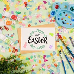 3.2oz 3000 PCS Easter Confetti Rabbit Egg Chicken Glitter Metallic Foil Scatter
