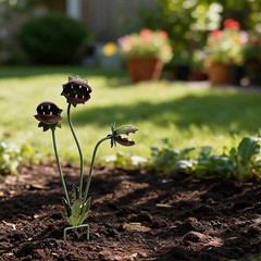 Rust Resistant Metal Flytrap For Sculpture for Outdoor Garden Yard Lawn Decor