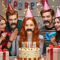 Fake Mustache Beard – Self Adhesive Bushy Novelty Mustache Costume Accessory …