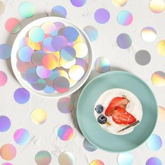 Iridescent Disco-Holographic Party-Decorations Confetti – 300pcs Wedding Birt…