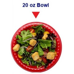 Everyday Disposable Plastic Bowls Red 20 oz 25 Count 3 Pack