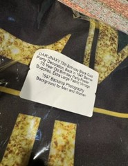 BANNER ‘1947’ – In Blk & Gold Unisex PARTY DECOR, FUN FACTS, 75th BIRTHDAY/ANNIV