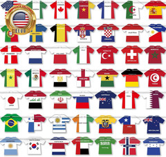 2026 World Cup Soccer Jersey Flag Bunting Banner 50 Pcs International Country St
