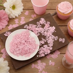 Pink Baby Shower Confetti 1000PCS Glitter Table Decor Girl Birthday Party Set