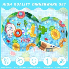 140PCS Summer Pool Party Decorations Set Swimming Beach Ball Themed Birthday, Tr