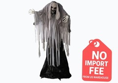 5 Ft. 5″ Animated Standing Wrinkled Reaper with Hair Halloween Decoration – ATC