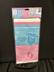 Forum Novelties Gender Reveal Table Cover Baby Shower Party Supplies 1 Count